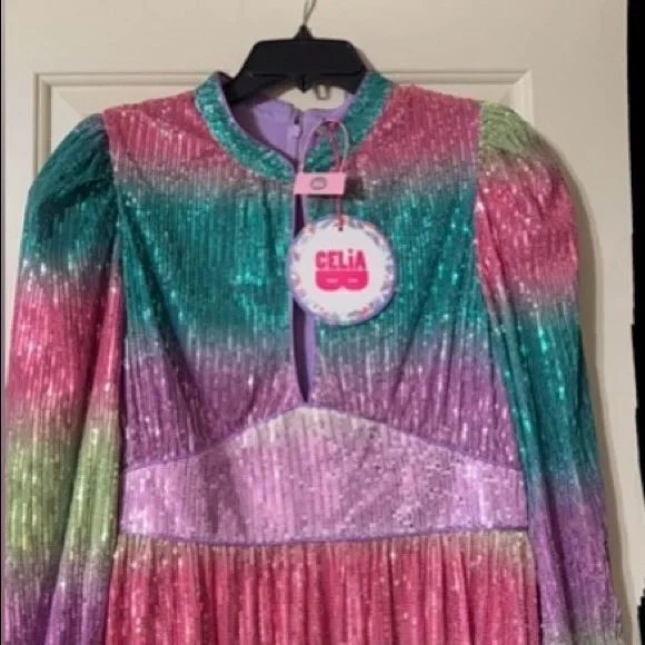 NWT Celia B Sequin Dress - large - Picture 2 of 4